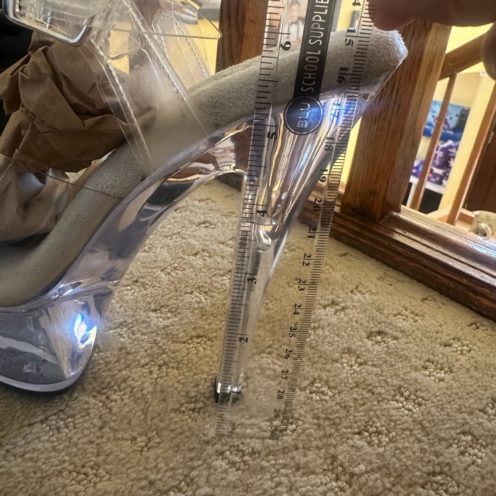 Pleaser Clear Platform Heels